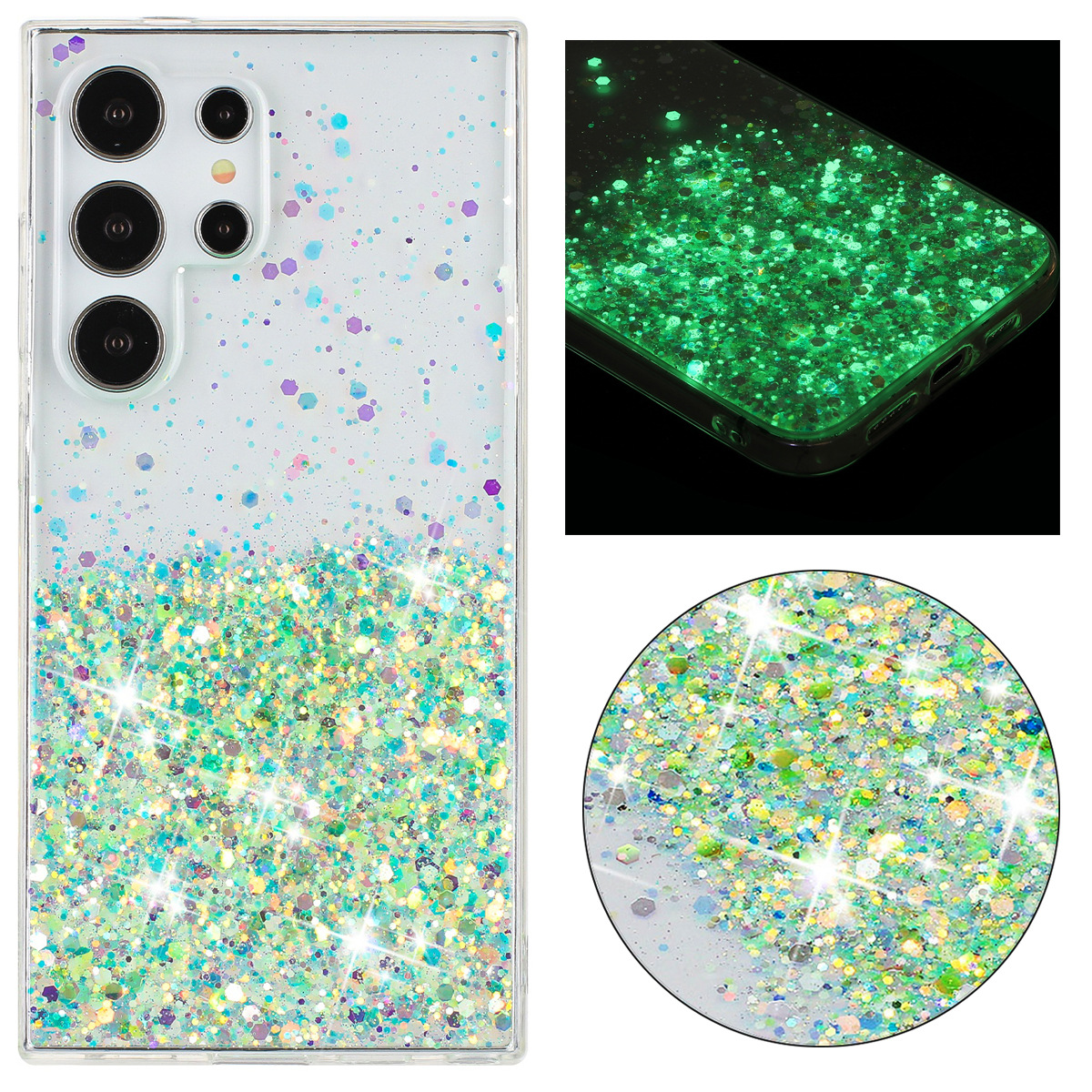 Luminous quicksand phone case suitable for Samsung