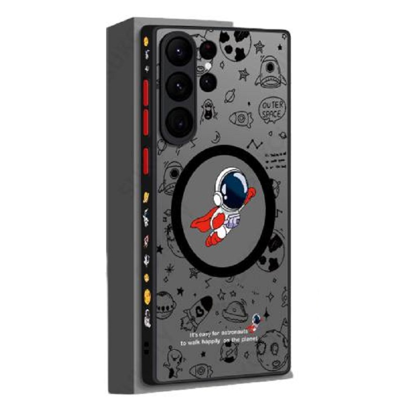 Magnetic Astronaut Pattern Phone Casefor Samsung