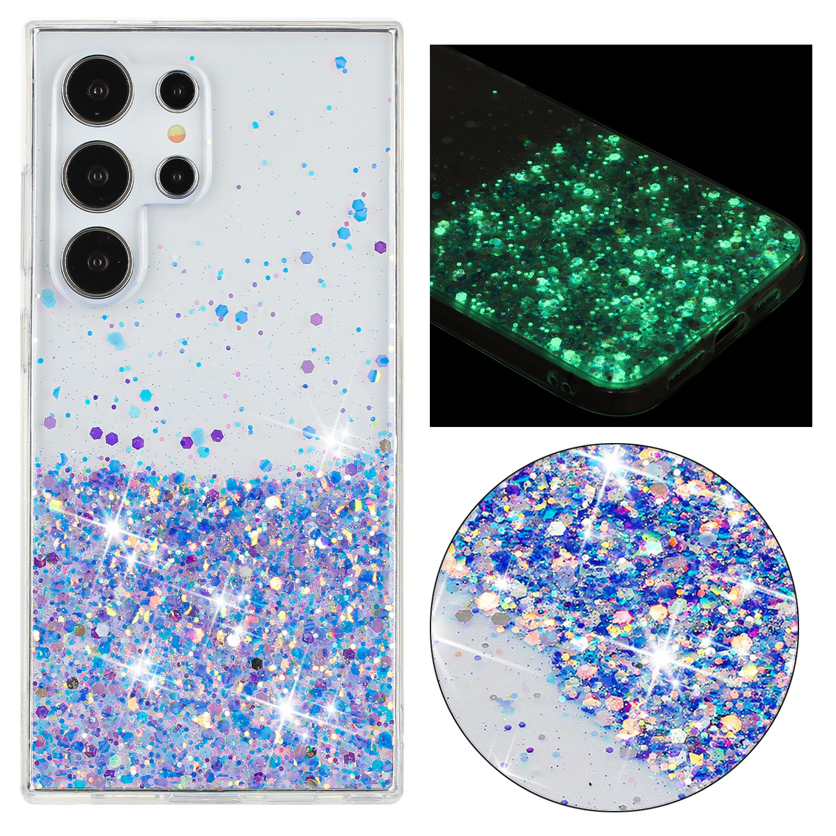 Luminous quicksand phone case suitable for Samsung