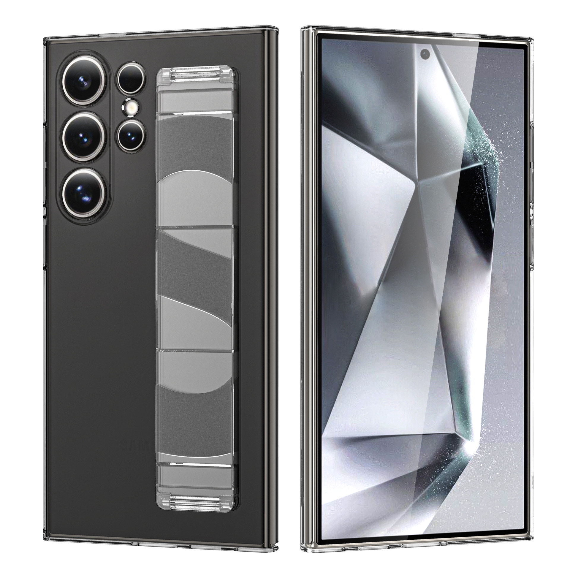 Luxury matte elastic silicone wristband phone case for Samsung