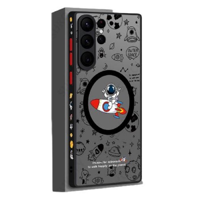 Magnetic Astronaut Pattern Phone Casefor Samsung