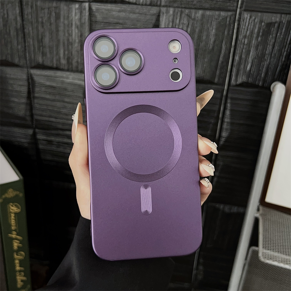 Magnetic Wireless Charging Shockproof Matte Case For iPhone