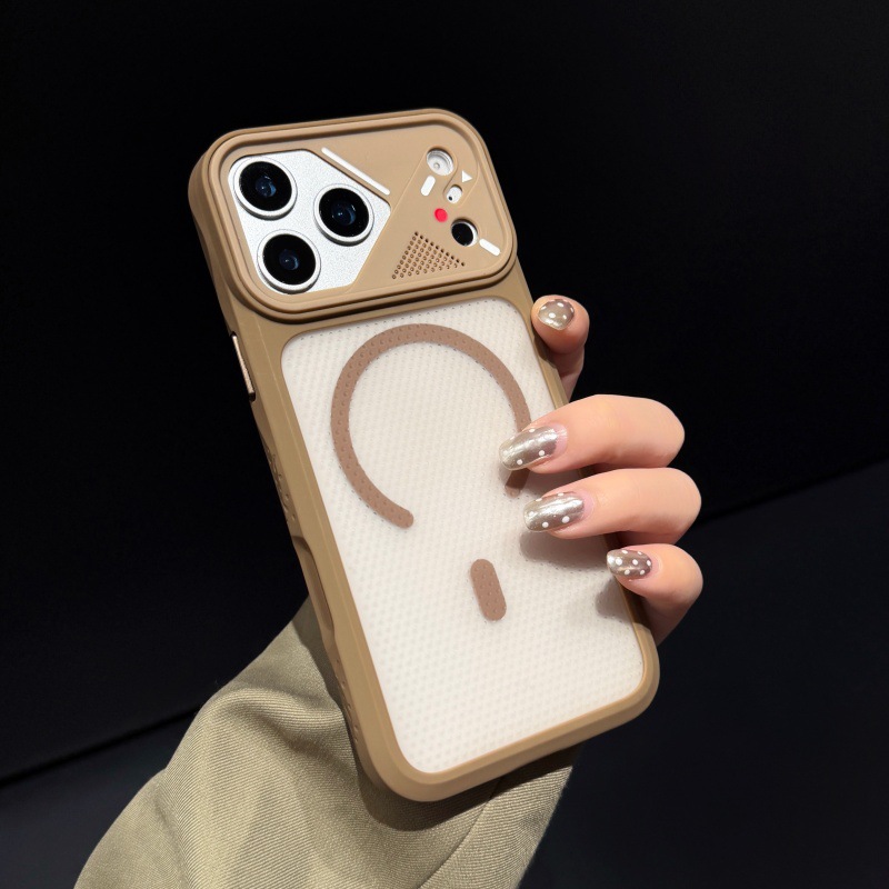 Skin-feeling microporous magnetic phone case for iPhone
