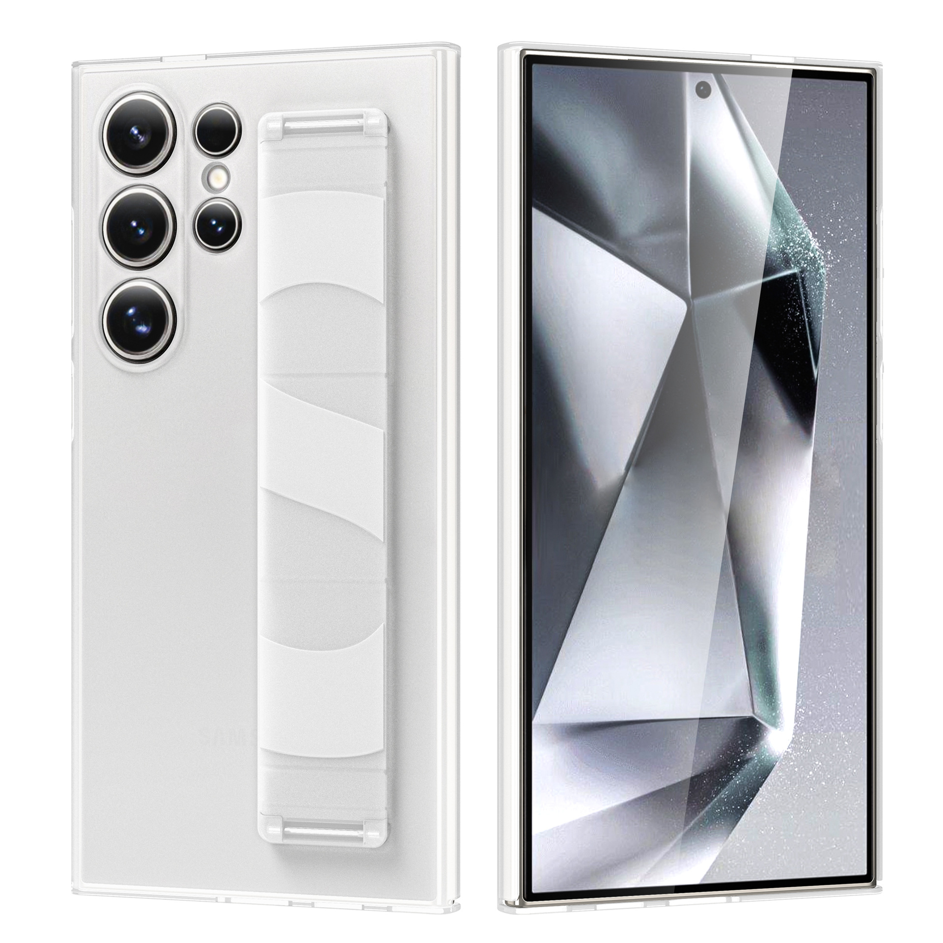 Luxury matte elastic silicone wristband phone case for Samsung