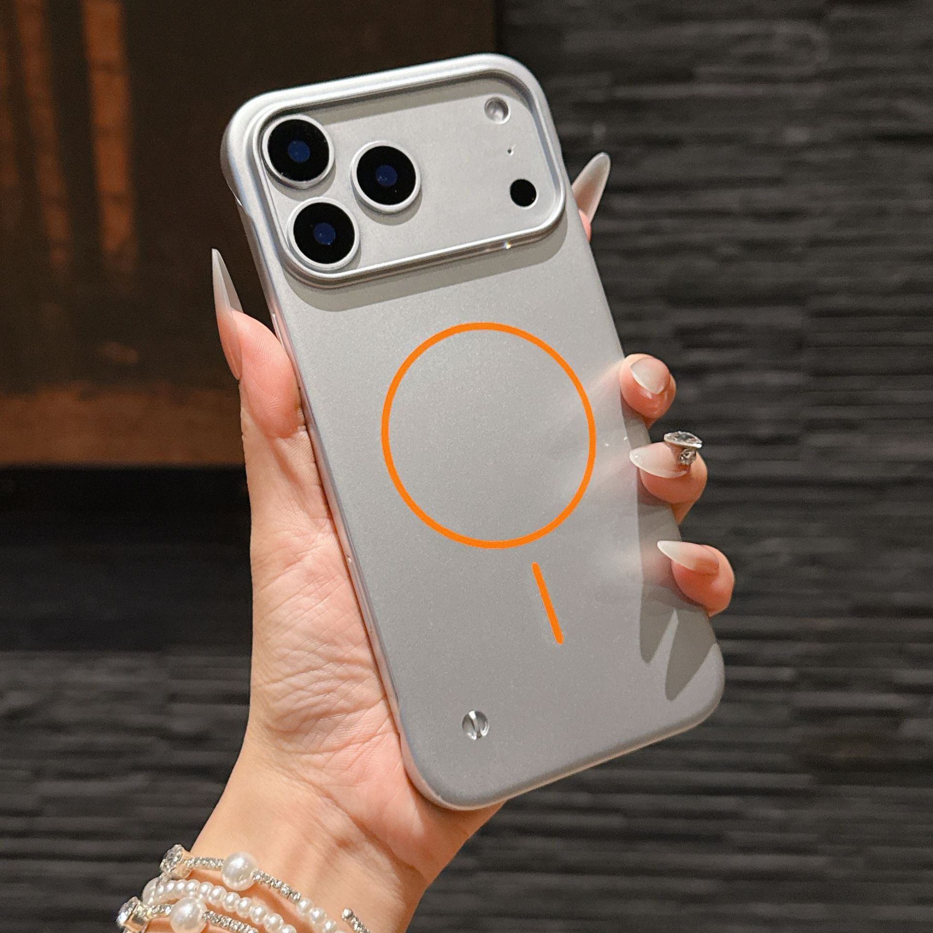 Matte skin friendly ultra-thin borderless phone case for iPhone