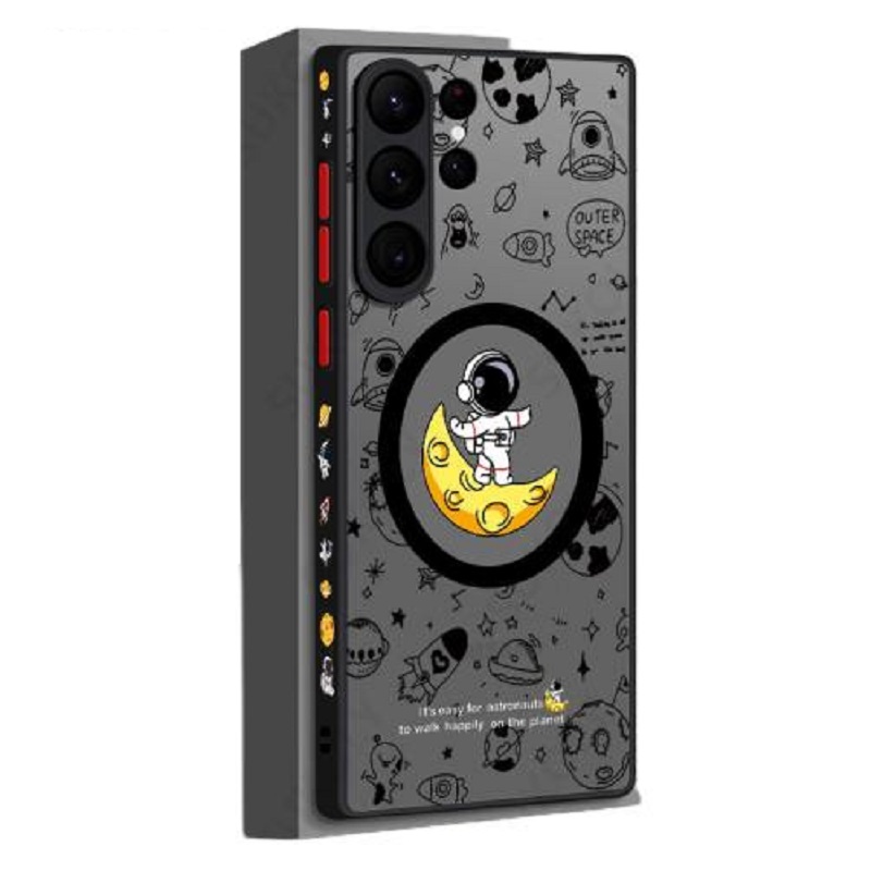 Magnetic Astronaut Pattern Phone Casefor Samsung