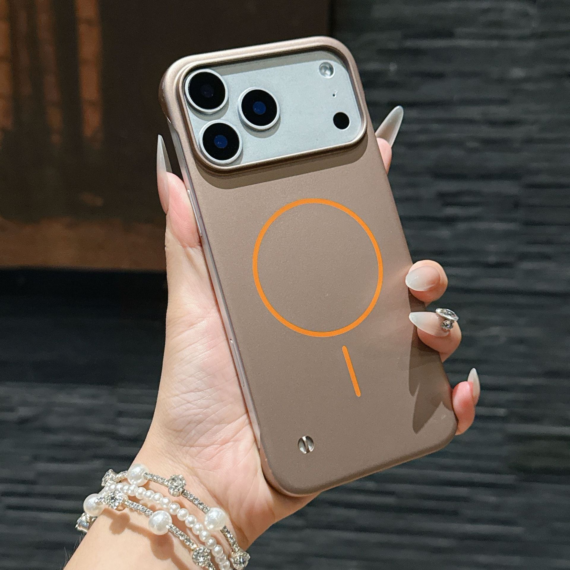 Matte skin friendly ultra-thin borderless phone case for iPhone