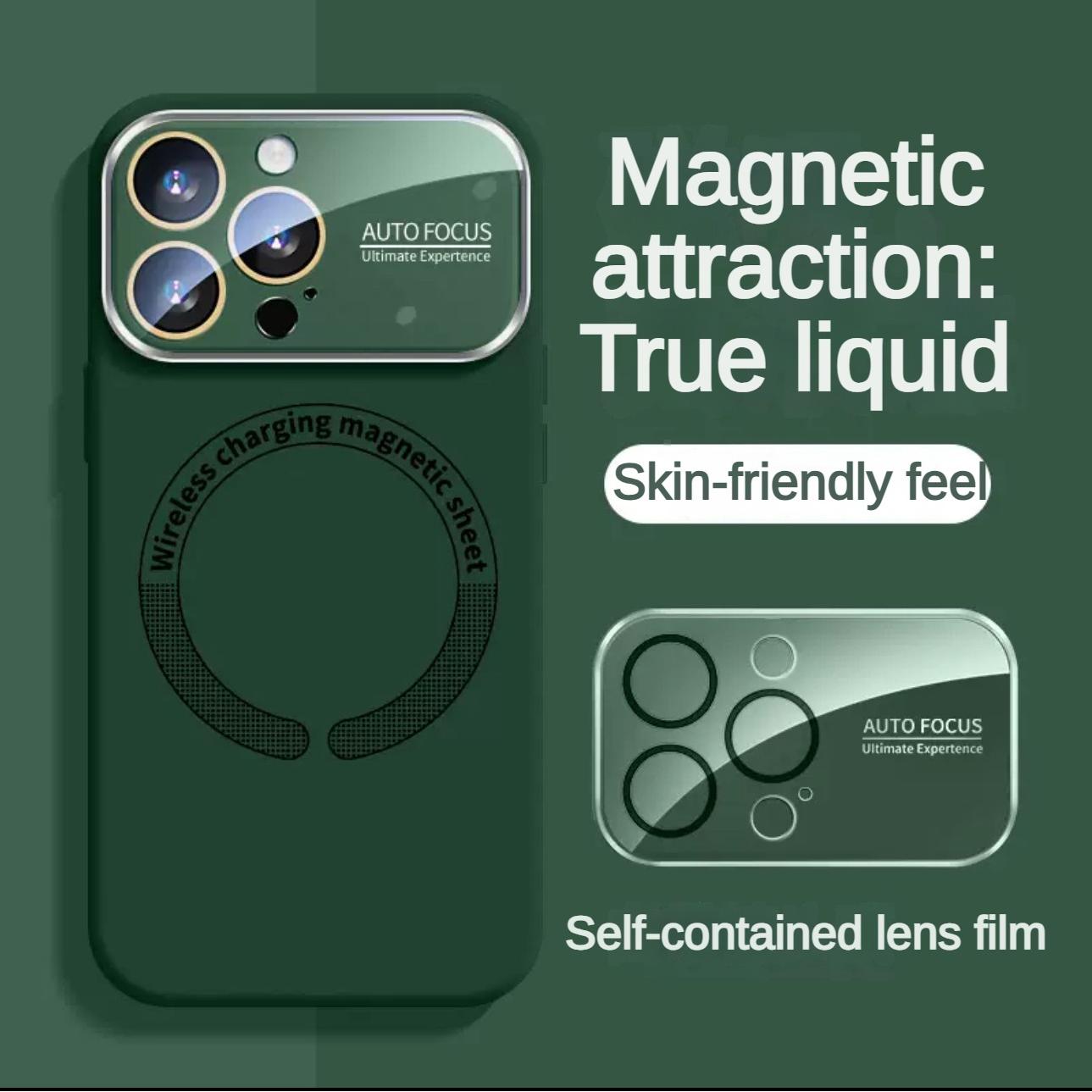 Large window liquid silicone phone case suitable for iPhone