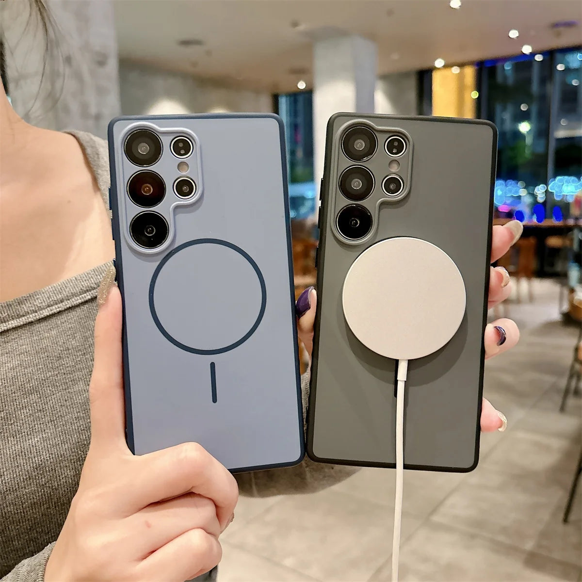 Matte Magnetic Protective Case For Samsung Galaxy