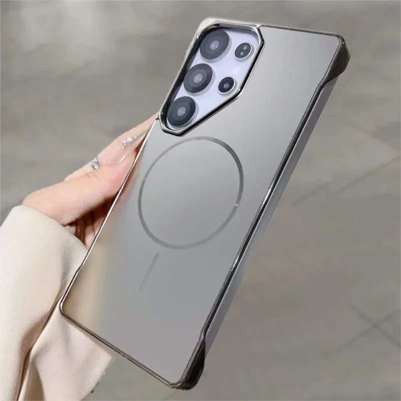 Luxury electroplated frameless matte phone case for Samsung