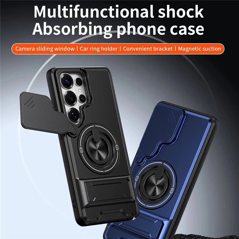 Frosted For Magsafe Magnetic Ring Holder Bracket Case For Samsung