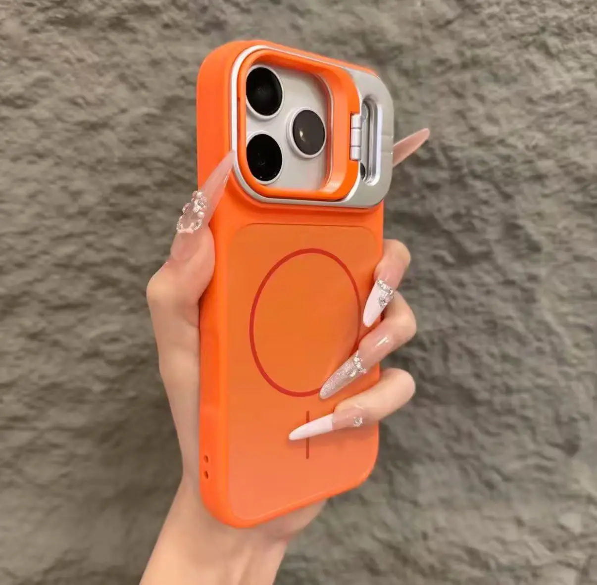 Matte Bumper Lens Stand For Magsafe Magnetic Case For iPhone