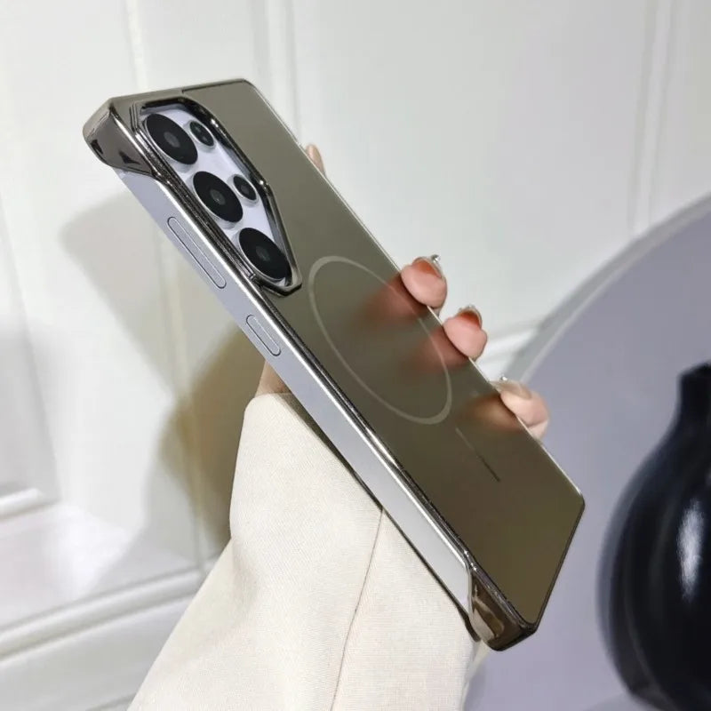 Luxury electroplated frameless matte phone case for Samsung