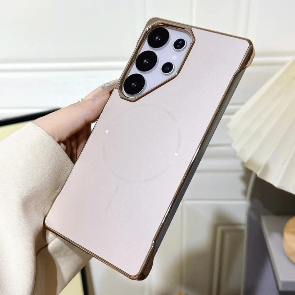 Luxury electroplated frameless matte phone case for Samsung