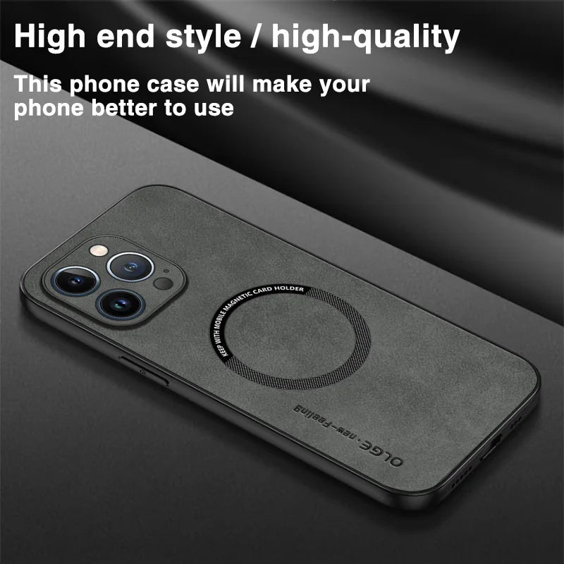 Luxury wireless charging shockproof phone case for iPhone