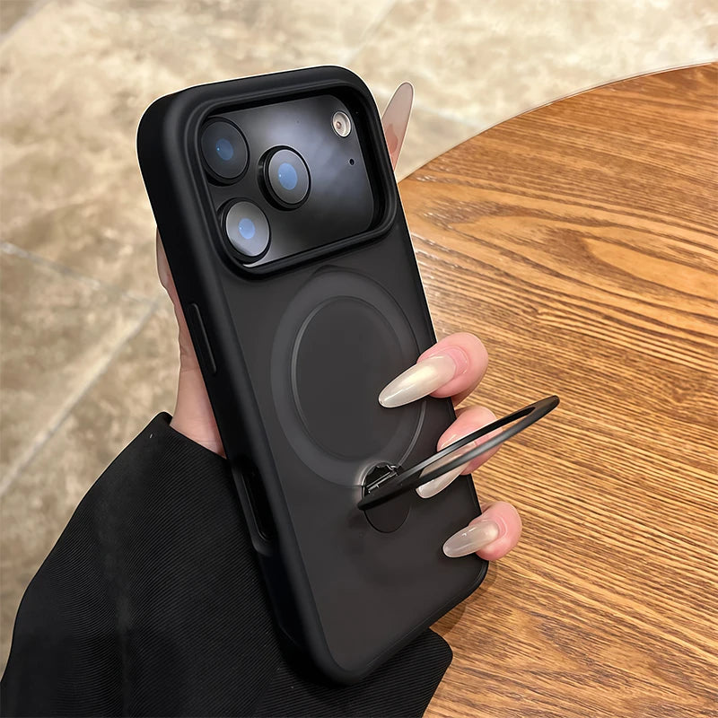 MagSafe Skin-Feel Matte Case for iPhone (with Magnetic Stand)