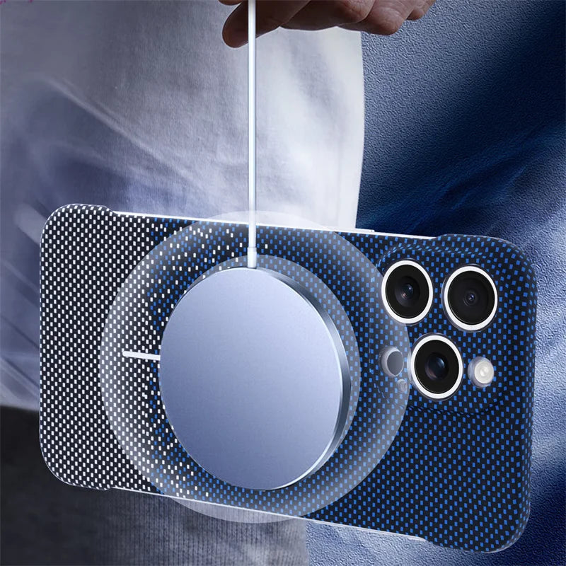 Carbon fiber frameless phone case for iPhone