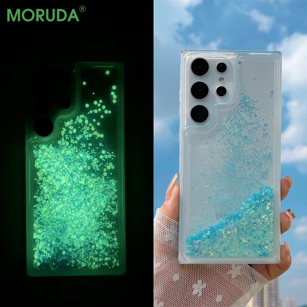 Luminous quicksand phone case suitable for Samsung