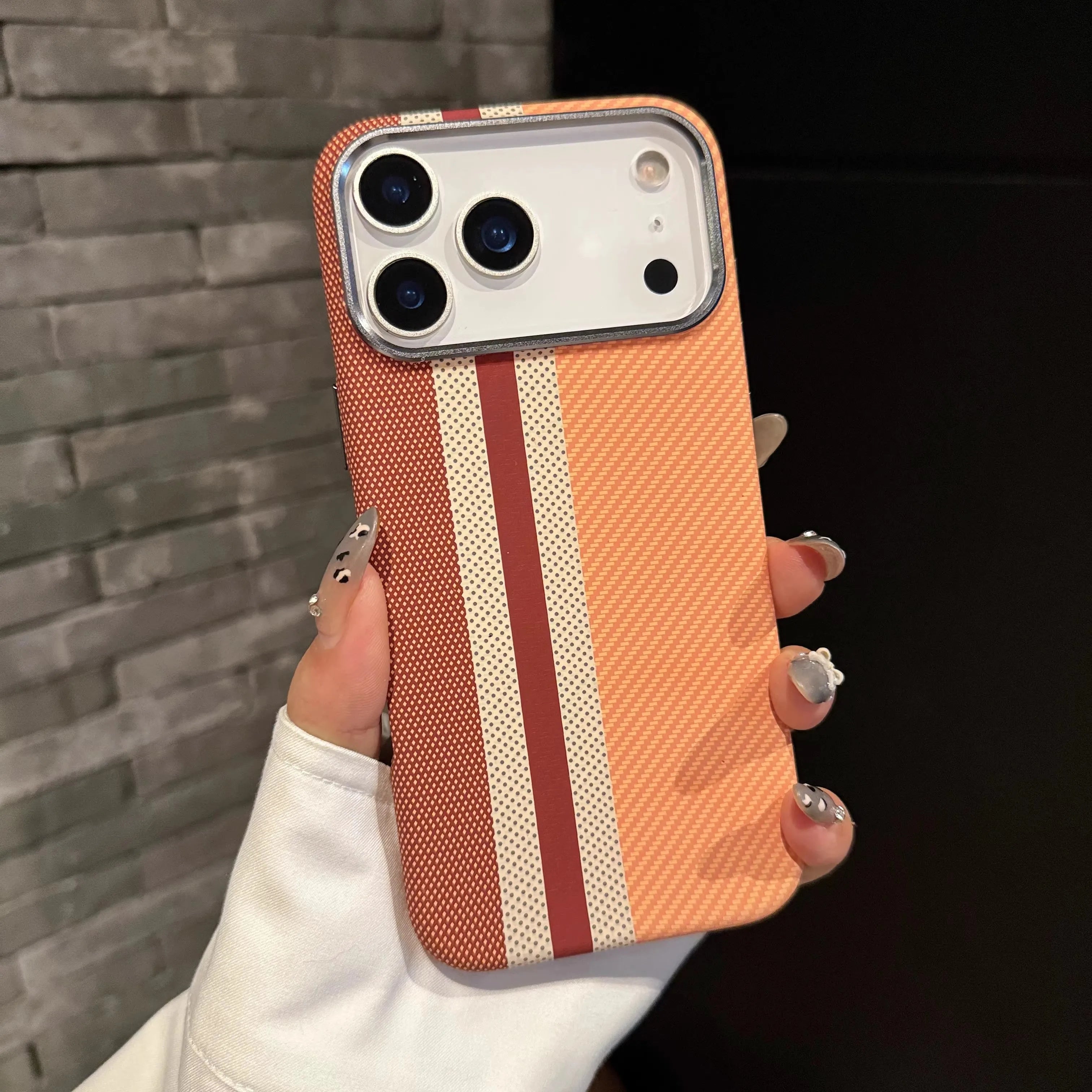 Carbon Fiber MagSafe Magnets Phone Case for iPhone Alloy Camera Protective Shell