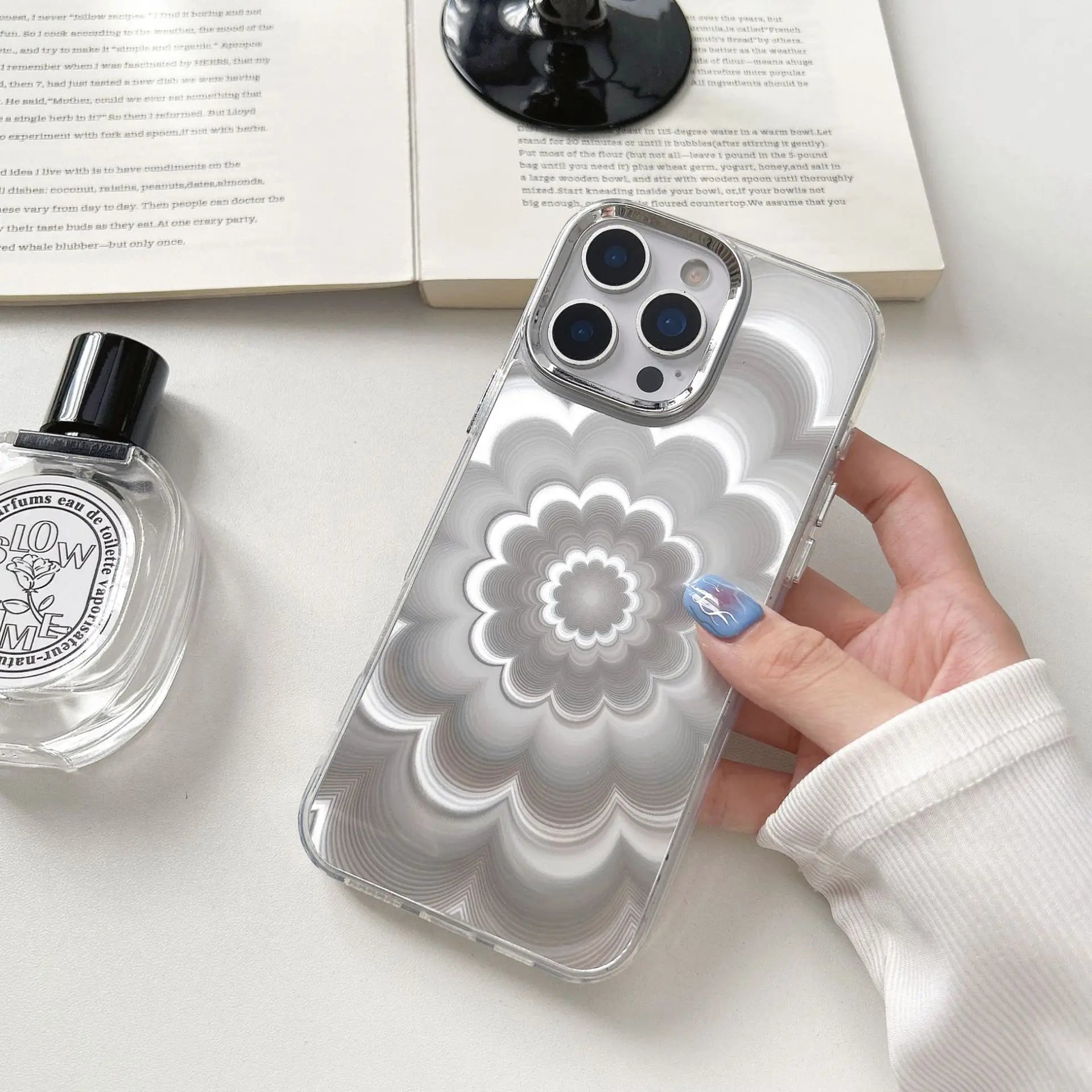 3D Laser Flower phone case For iPhone