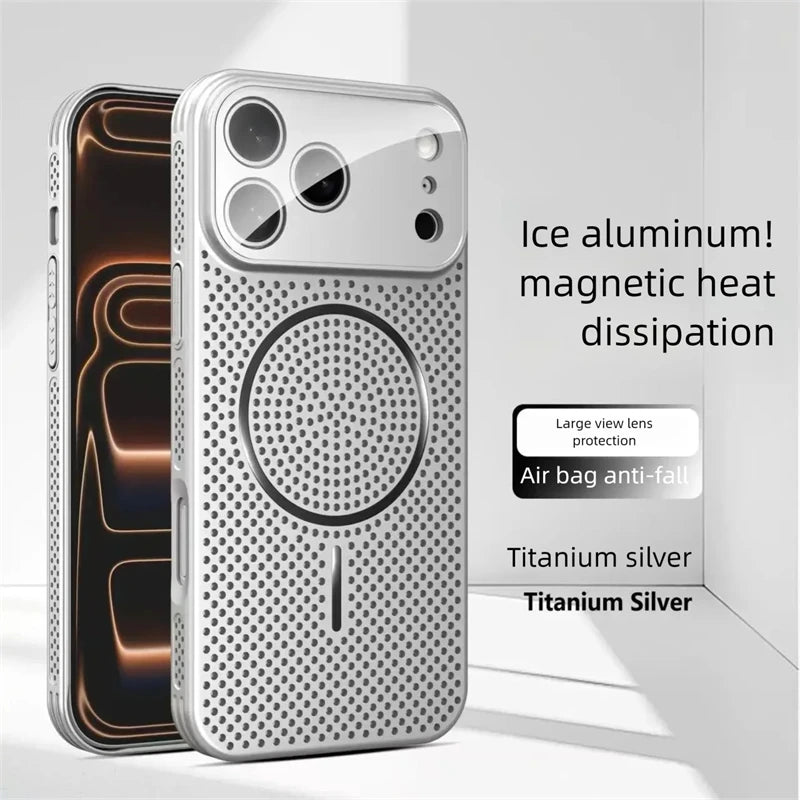 For Magsafe Luxury Heat Dissipation Magnetic Phone Case For iPhone