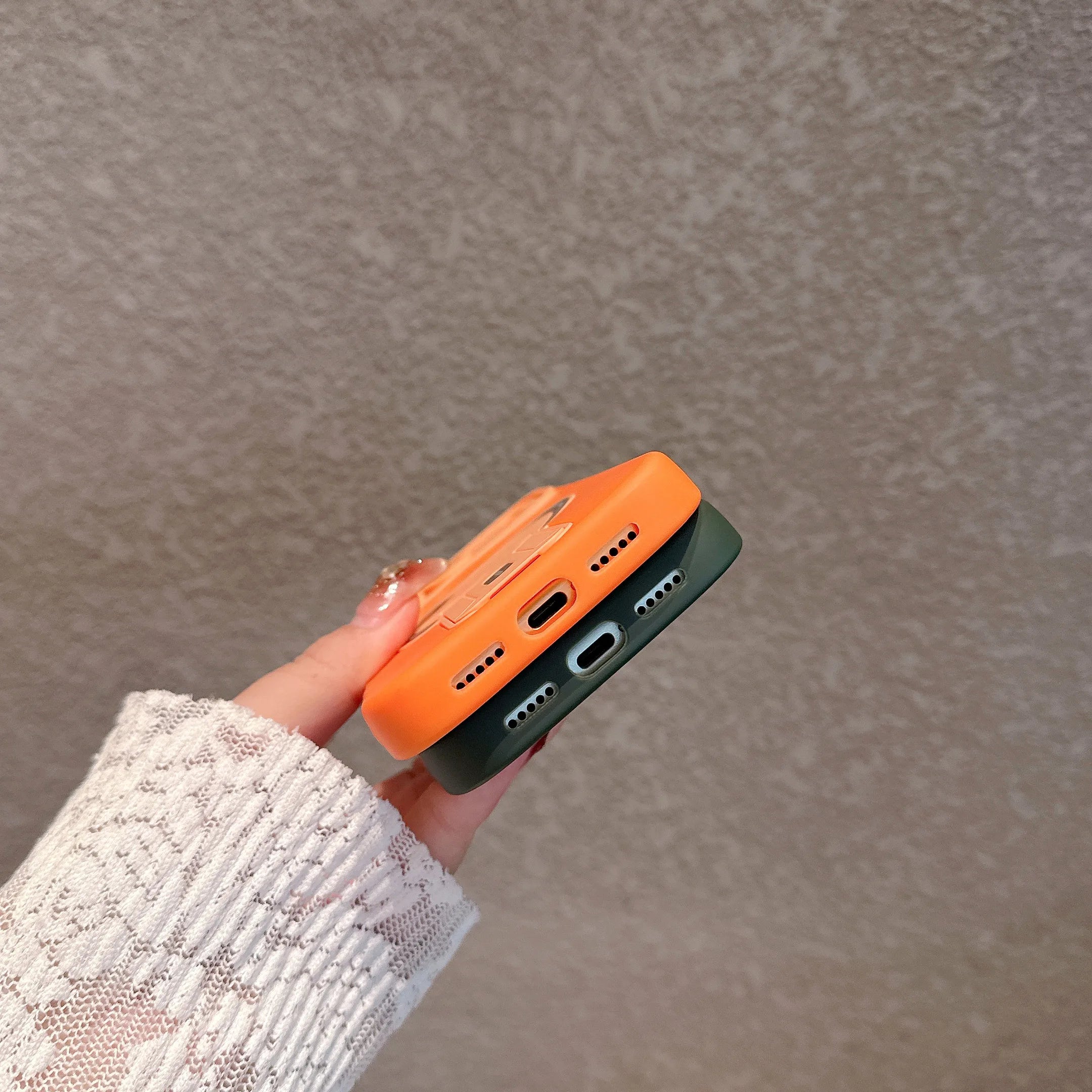 Luxury Magnetic Folding Stand Matte Phone Case For iPhone