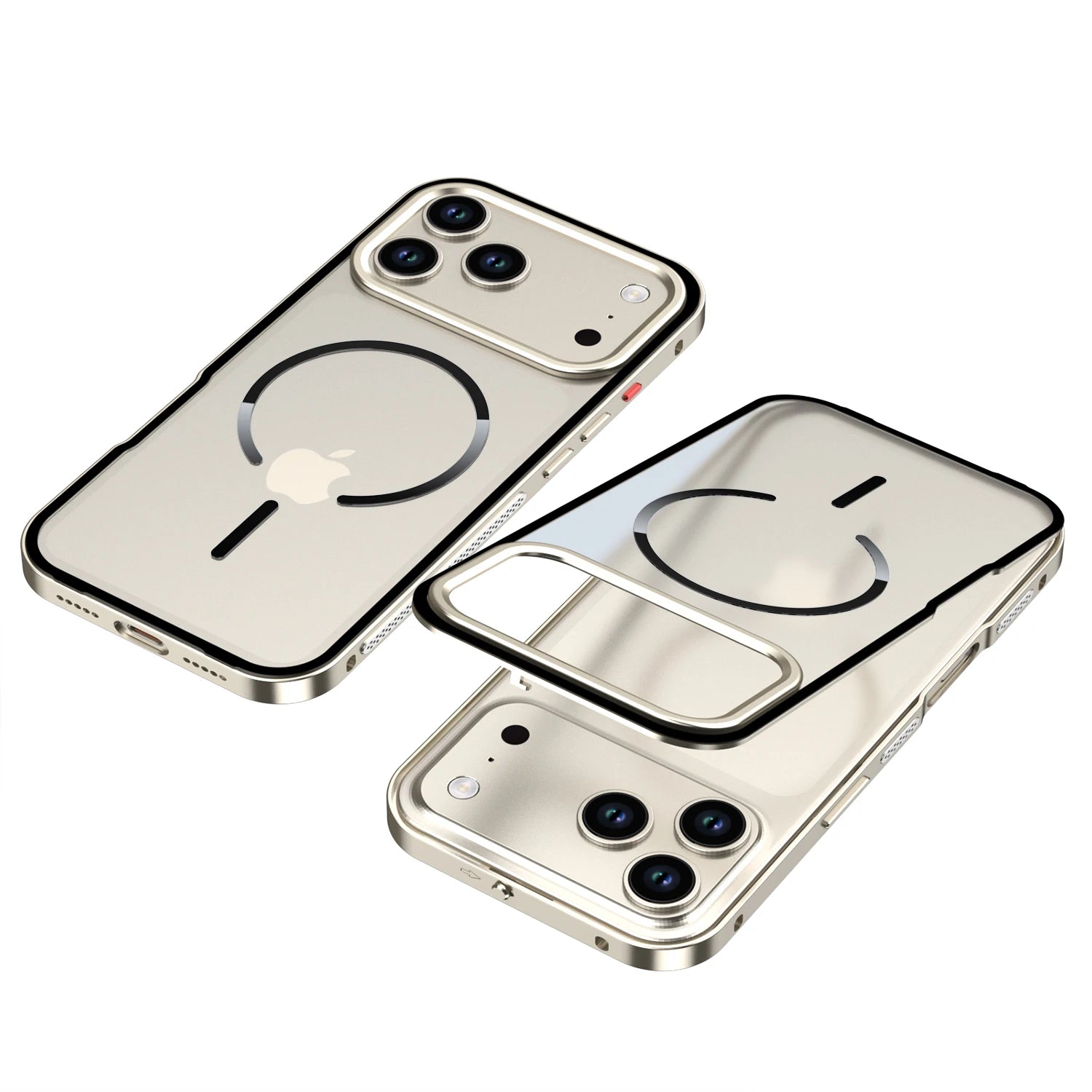 Metal Frame Frosted Magnetic Phone Case For iPhone