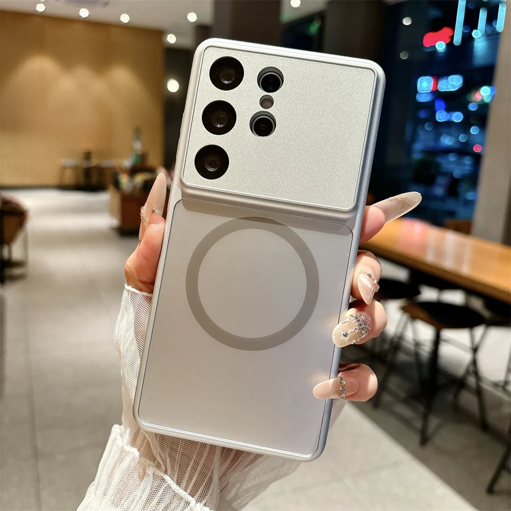 Glass Lens Film Magnetic Case for Samsung for Magsafe