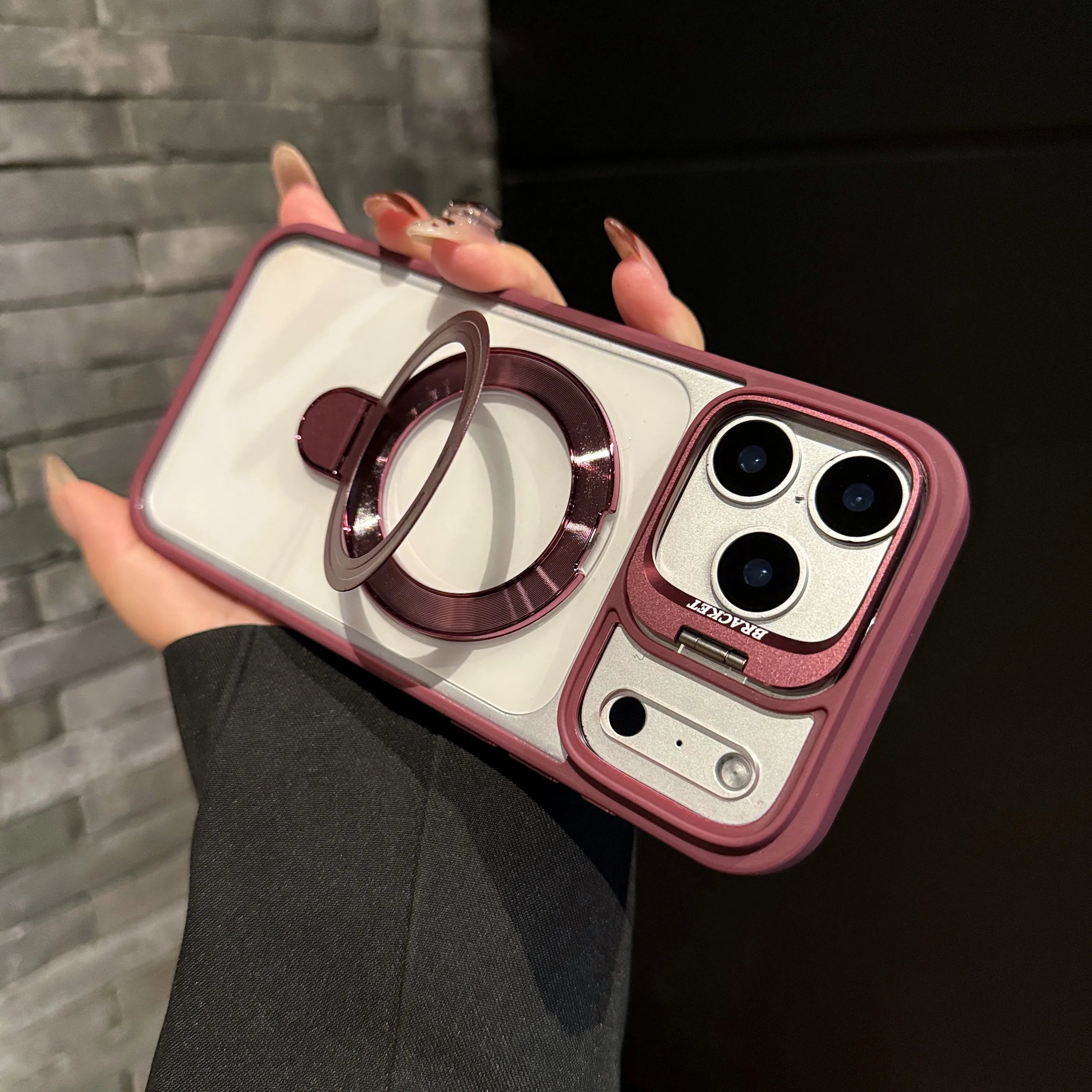 Luxury Dual Bracket All-In-One Design Case For iPhone