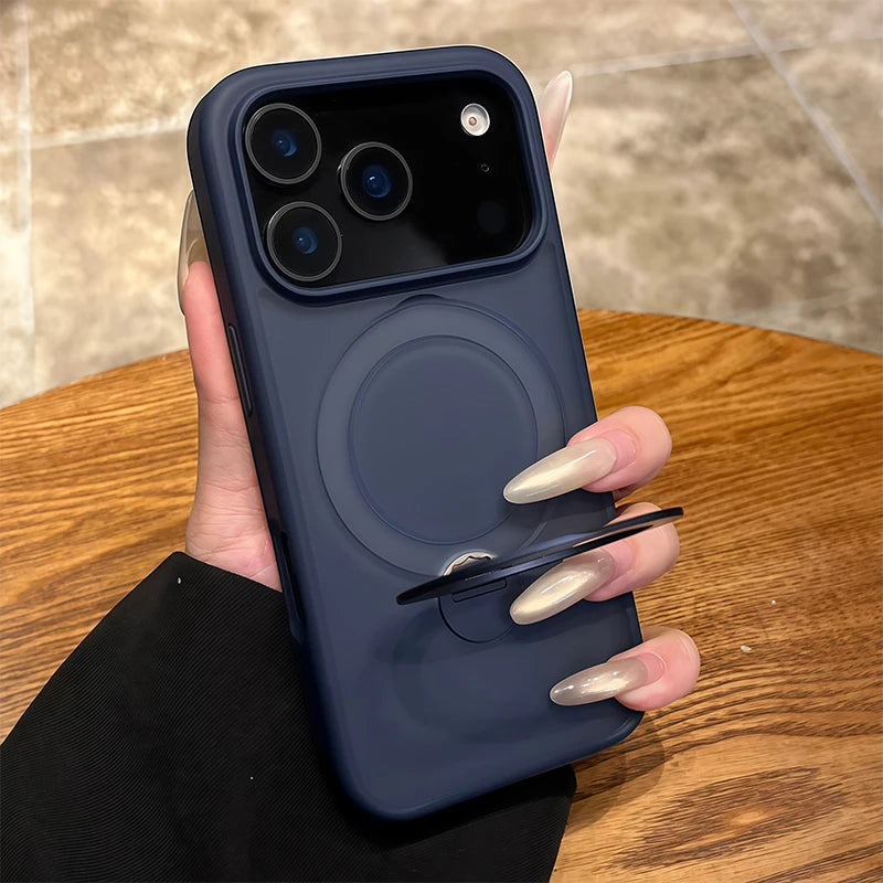MagSafe Skin-Feel Matte Case for iPhone (with Magnetic Stand)