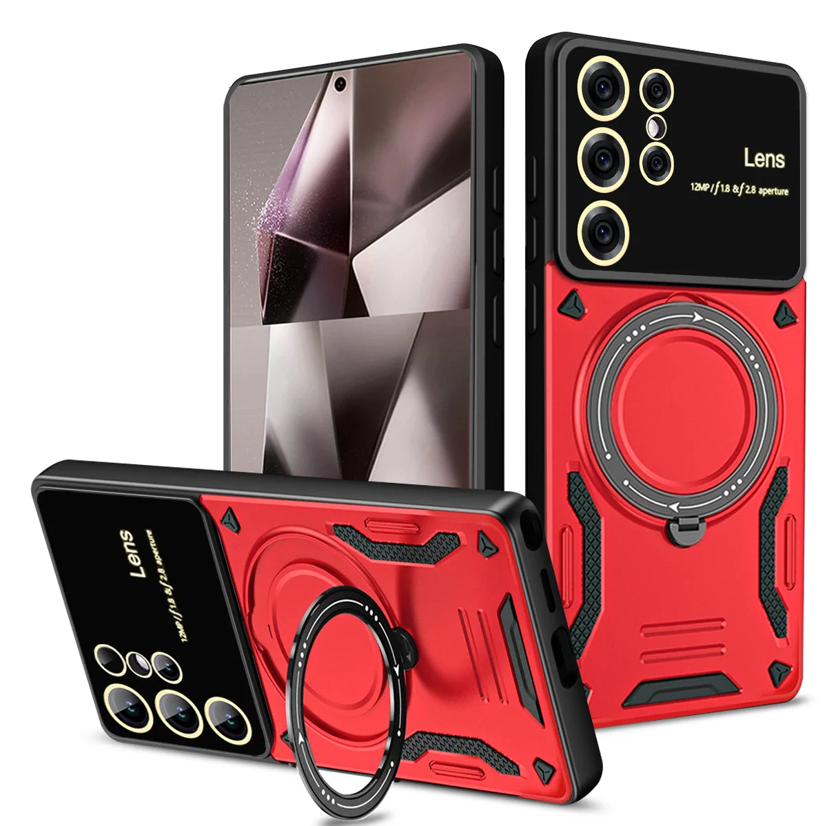 Magnetic Wireless Charge Cover Ring Phone Case for Samsung