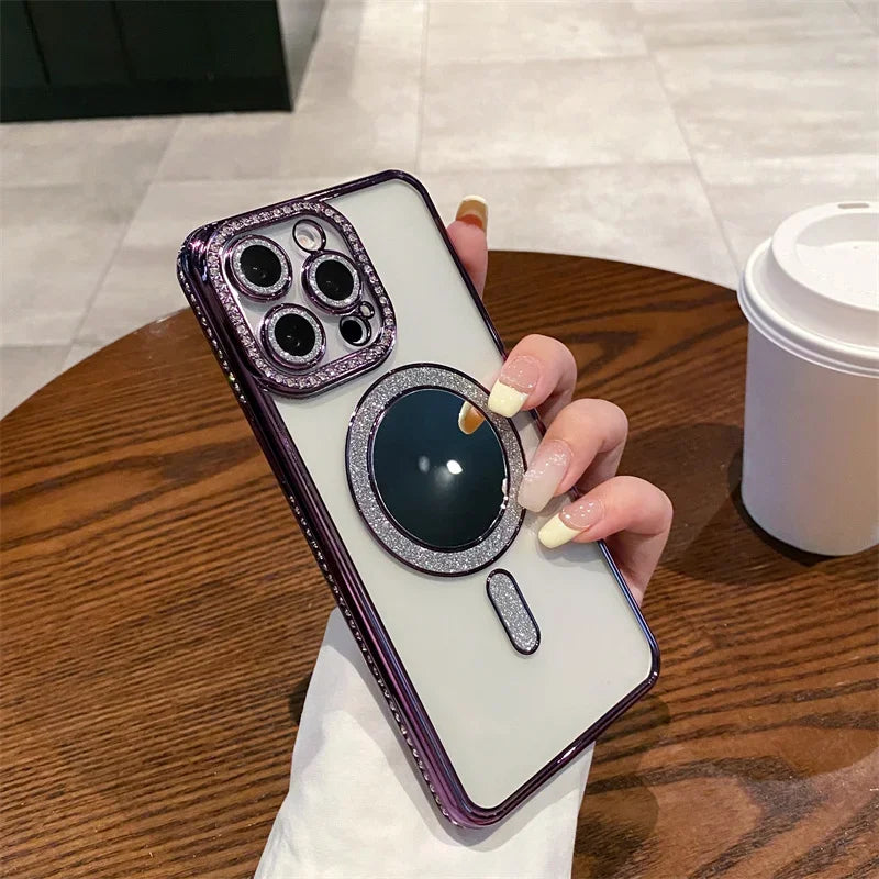 New sparkling diamond mirror phone case suitable for iPhone