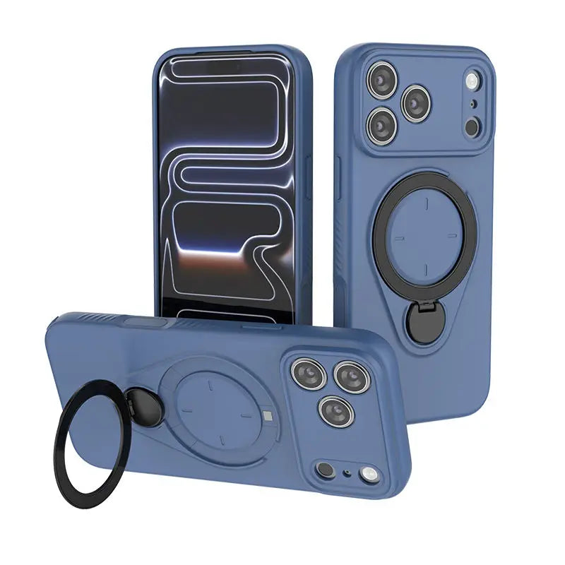 Magnetic TPU Phone Case with 360° Rotating Kickstand For iPhone