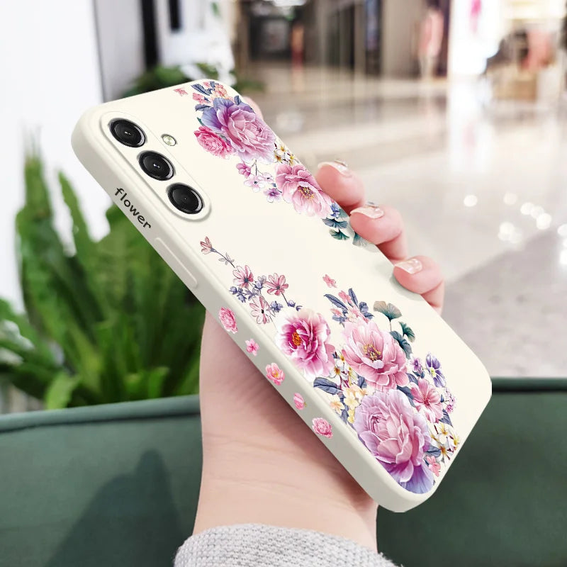 Flower Silicone Case For Samsung