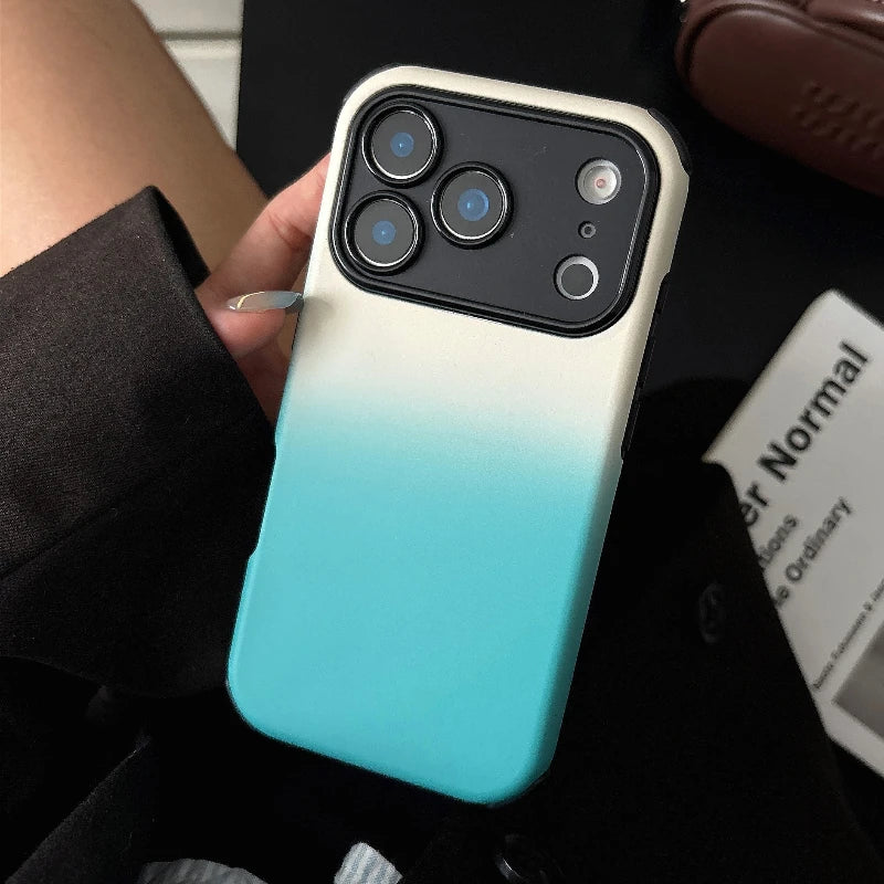 Luxury Gradient 2-in-1 Shockproof Phone Case For iPhone