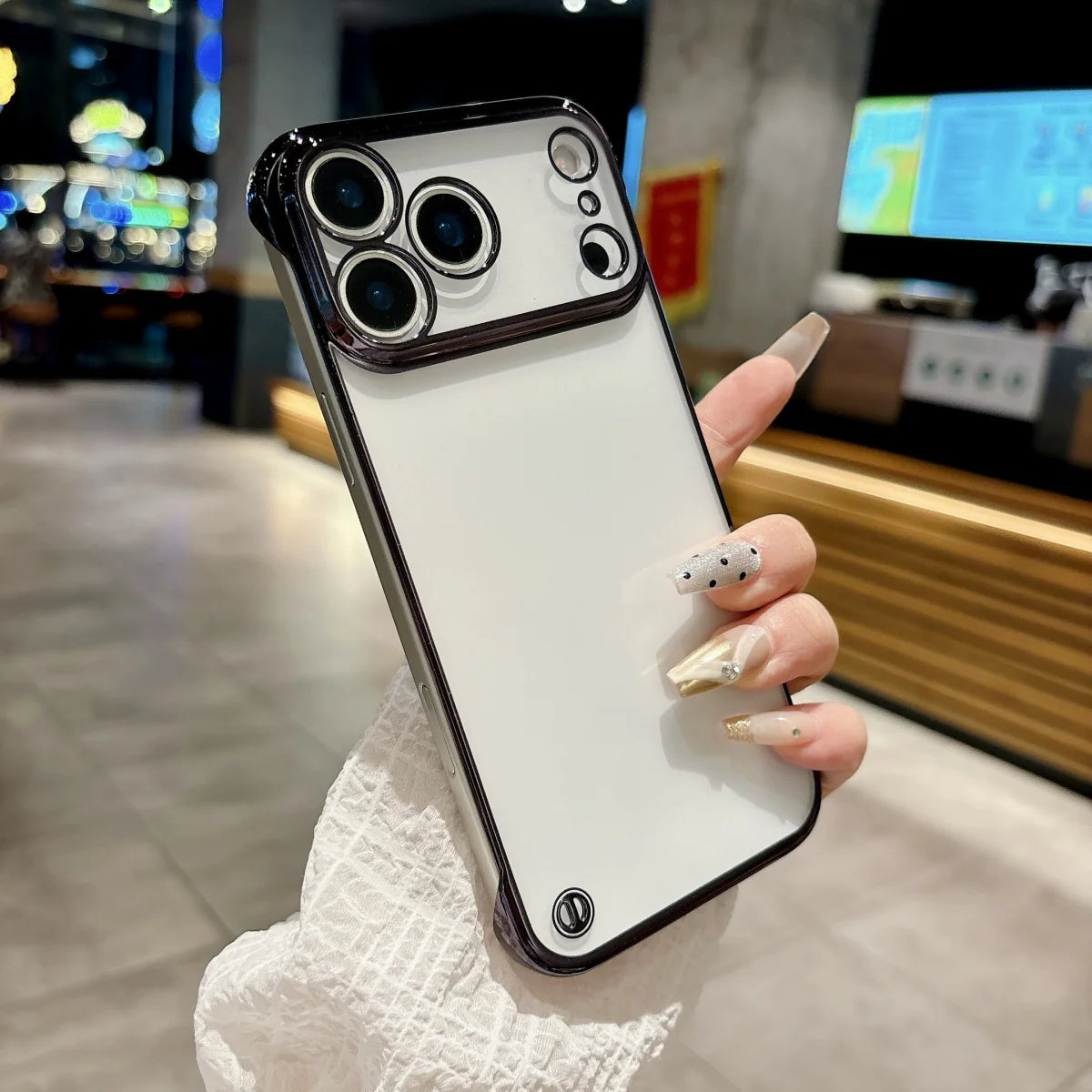 Ultra Thin Plating Frameless Glossy Phone Case For iPhone