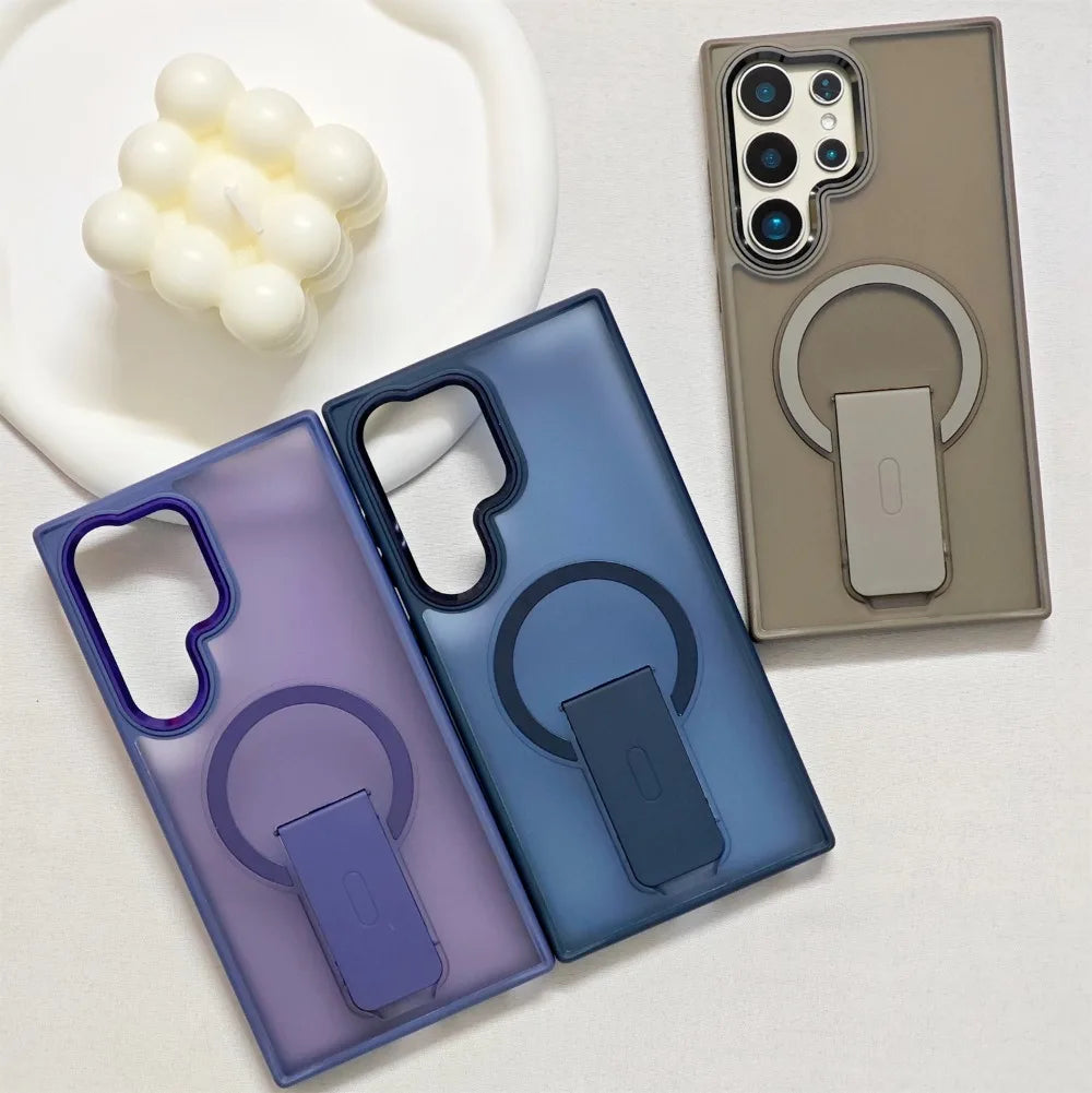 Invisible Kickstand Magnetic Case for Samsung