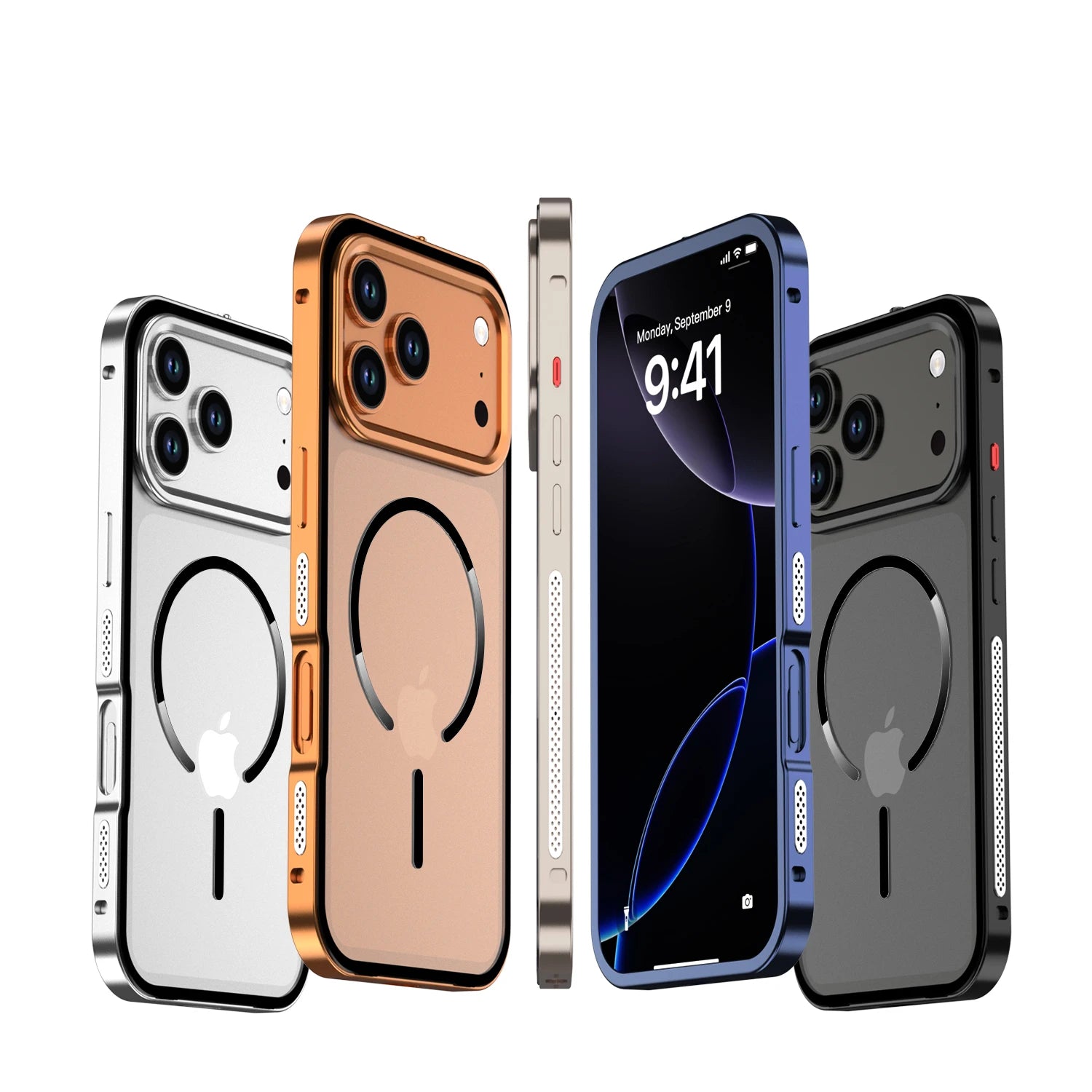 Metal Frame Frosted Magnetic Phone Case For iPhone