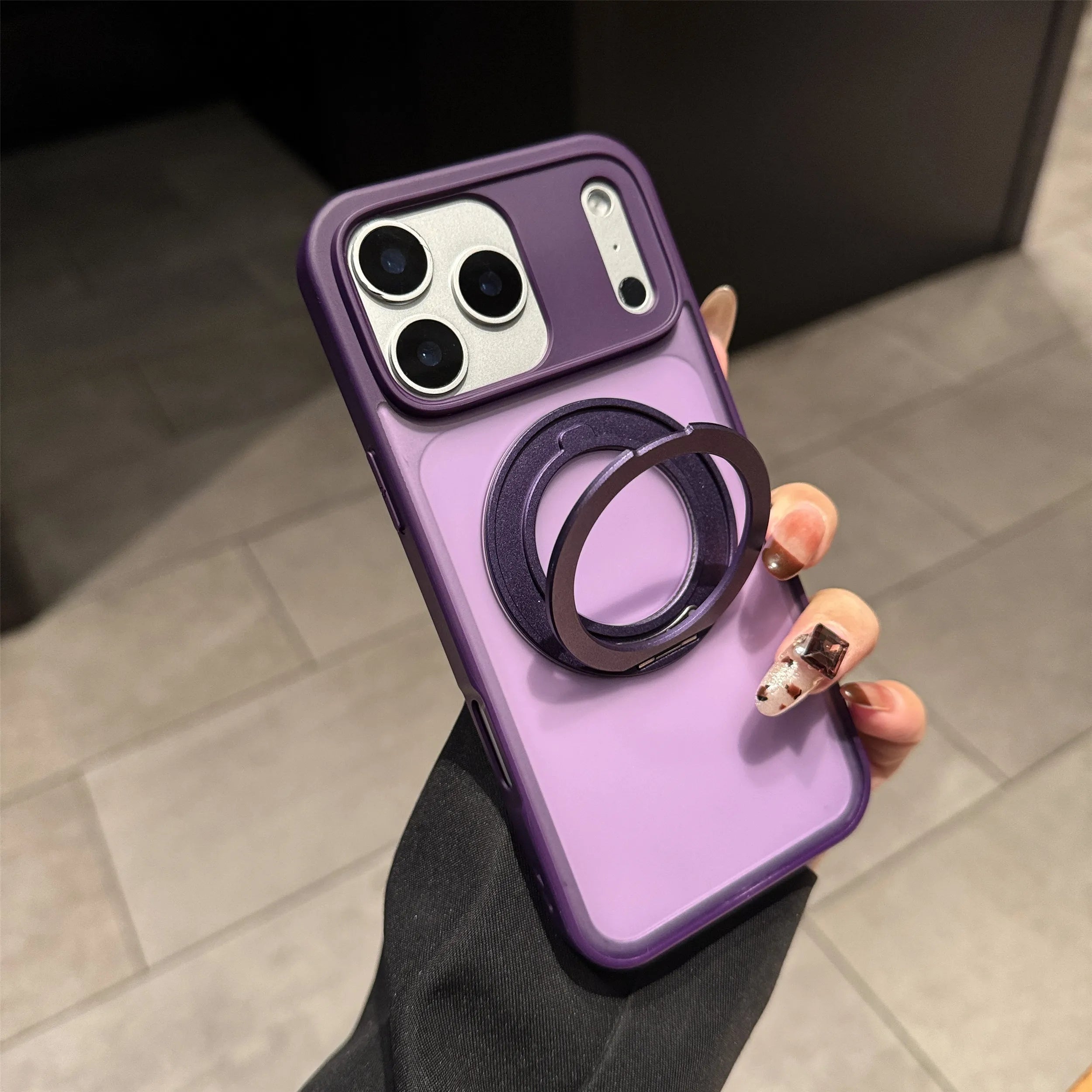 Ring Stand Holder Rotating Magnetic Case For iPhone For Magsafe