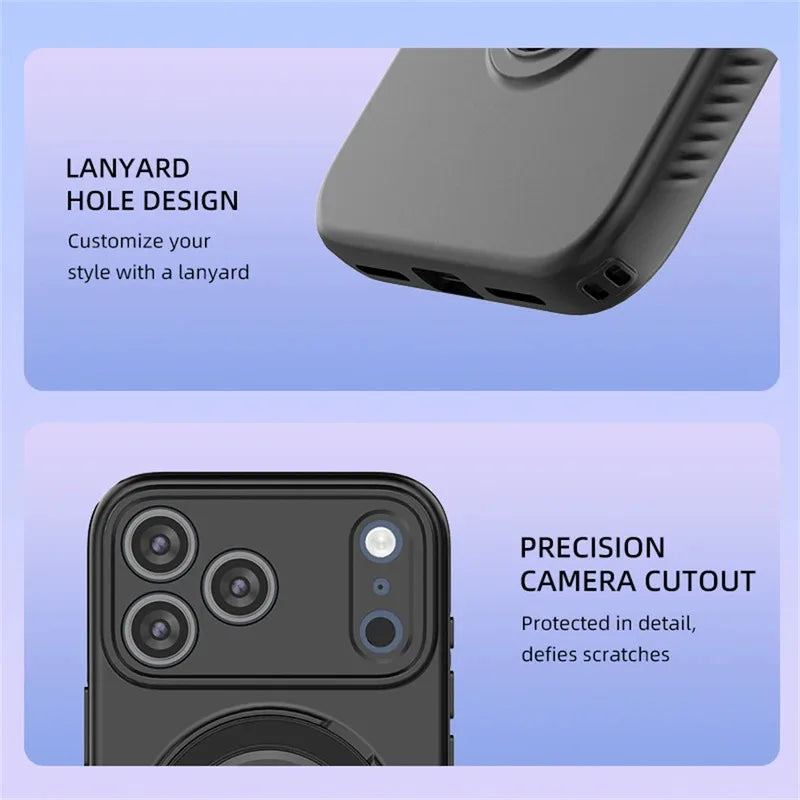 Fashion Armor Shockproof 360 Stand Magnetic for Magsafe Case For iPhone