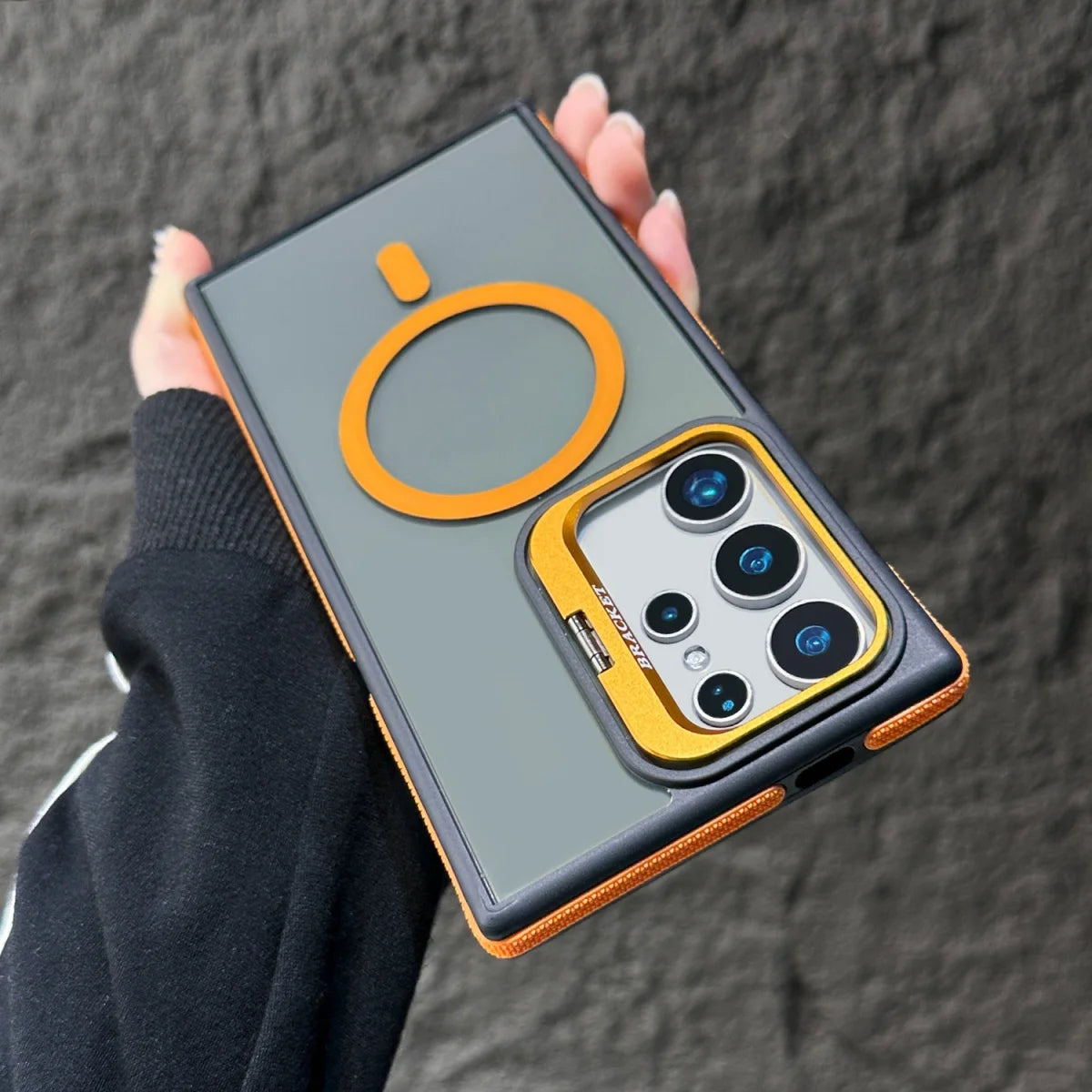 Magsafe lens holder magnetic phone case for Samsung