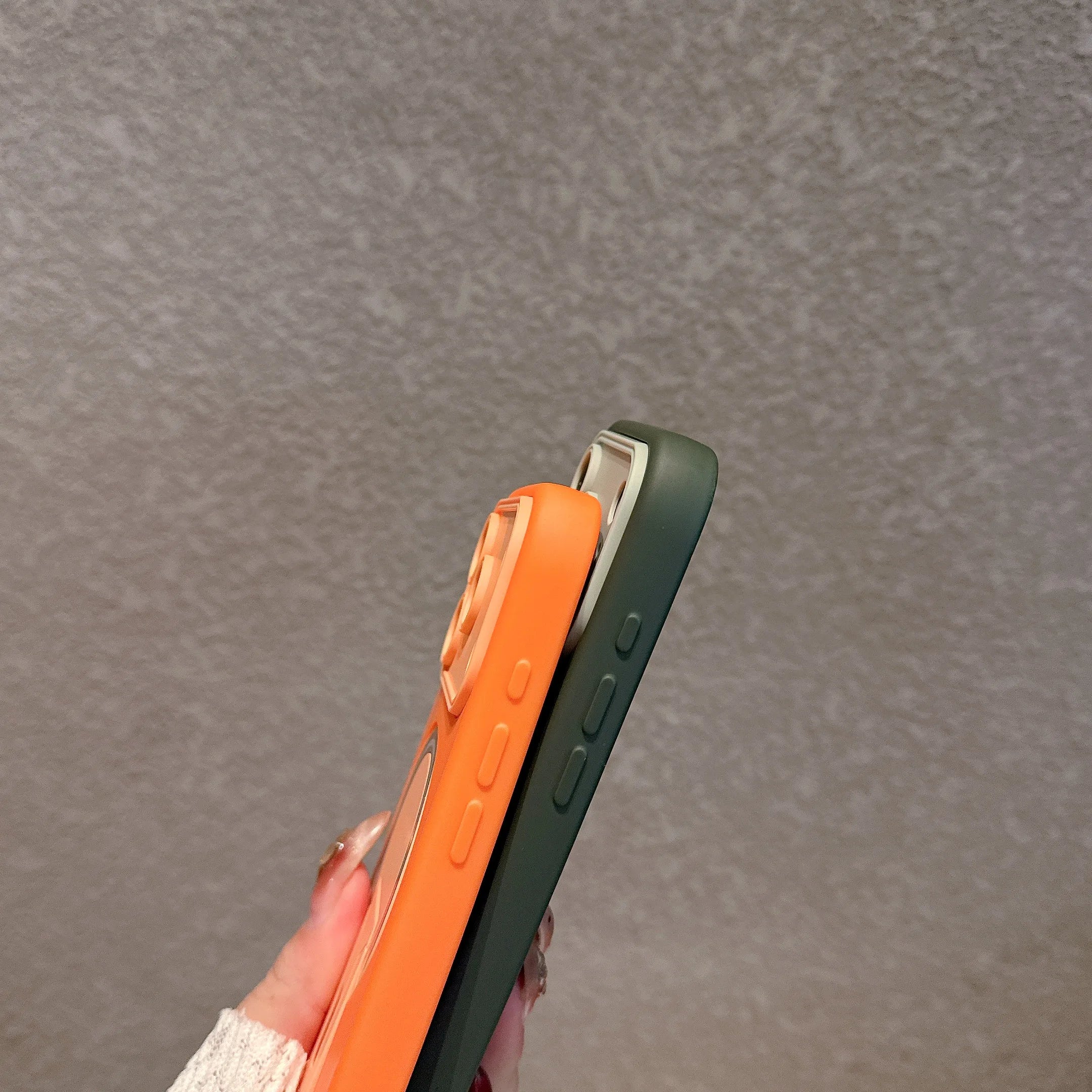 Luxury Magnetic Folding Stand Matte Phone Case For iPhone