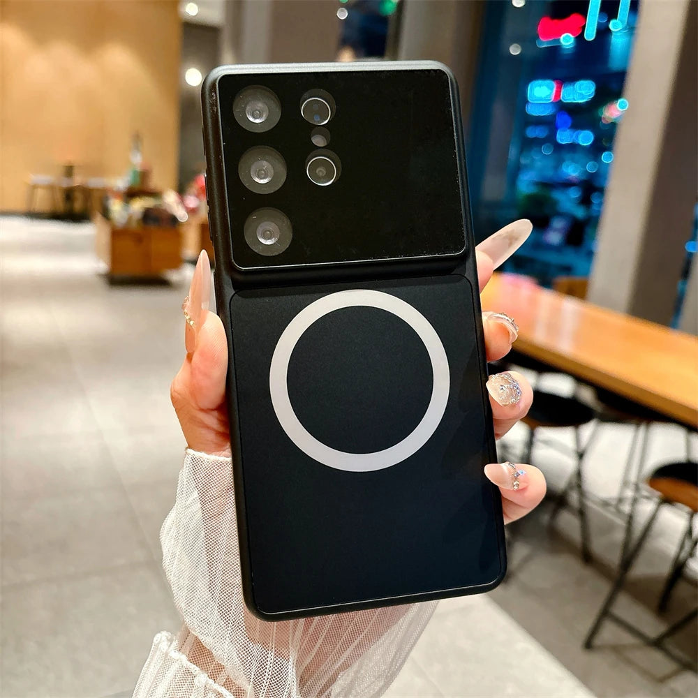 Glass Lens Film Magnetic Case for Samsung for Magsafe