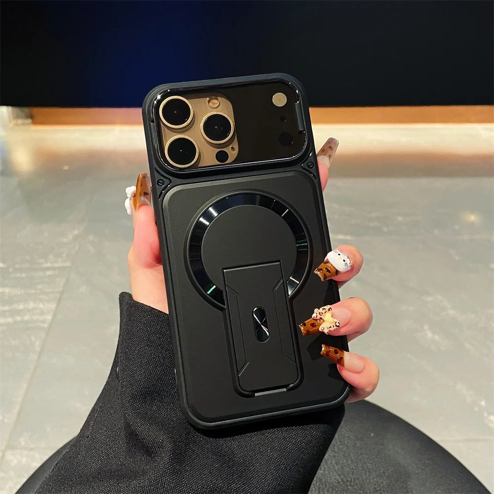 Full-Coverage Shock-Resistant Invisible Stand Case for iPhone