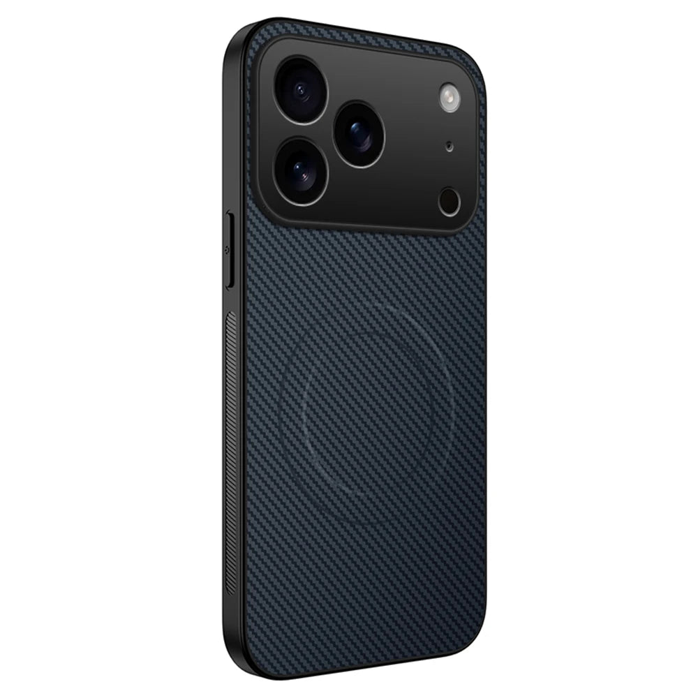Ultra Thin Carbon Fbier Magnetic Leather Case for iPhone