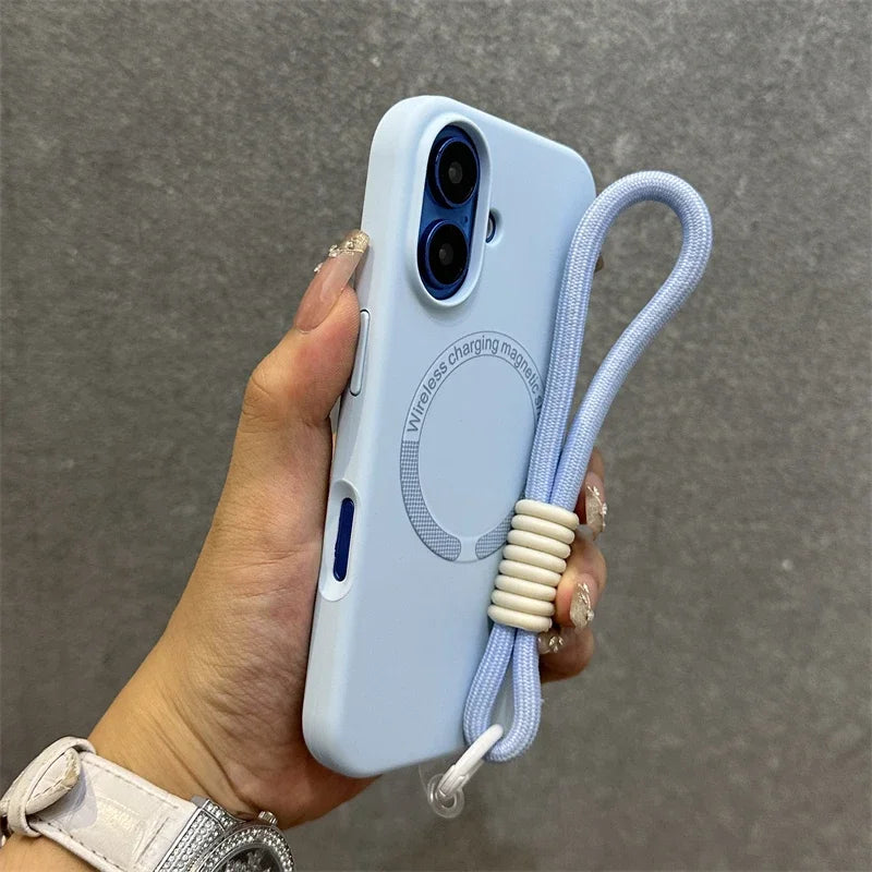 Liquid silicone lanyard cover for iPhone