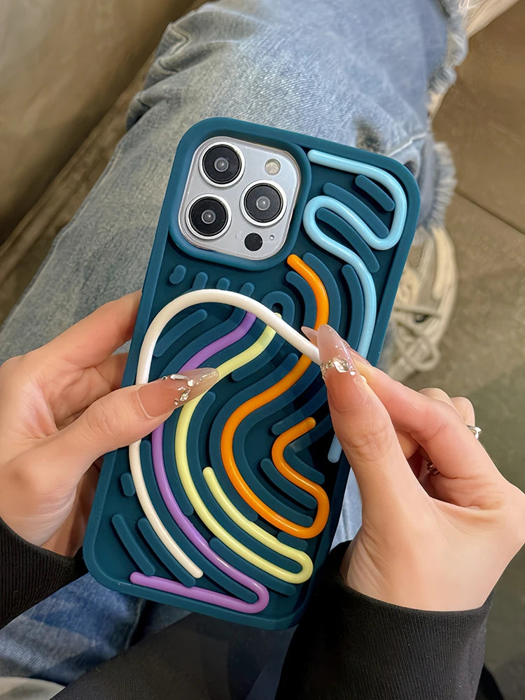 Silicone pressure reducing phone case for iPhone