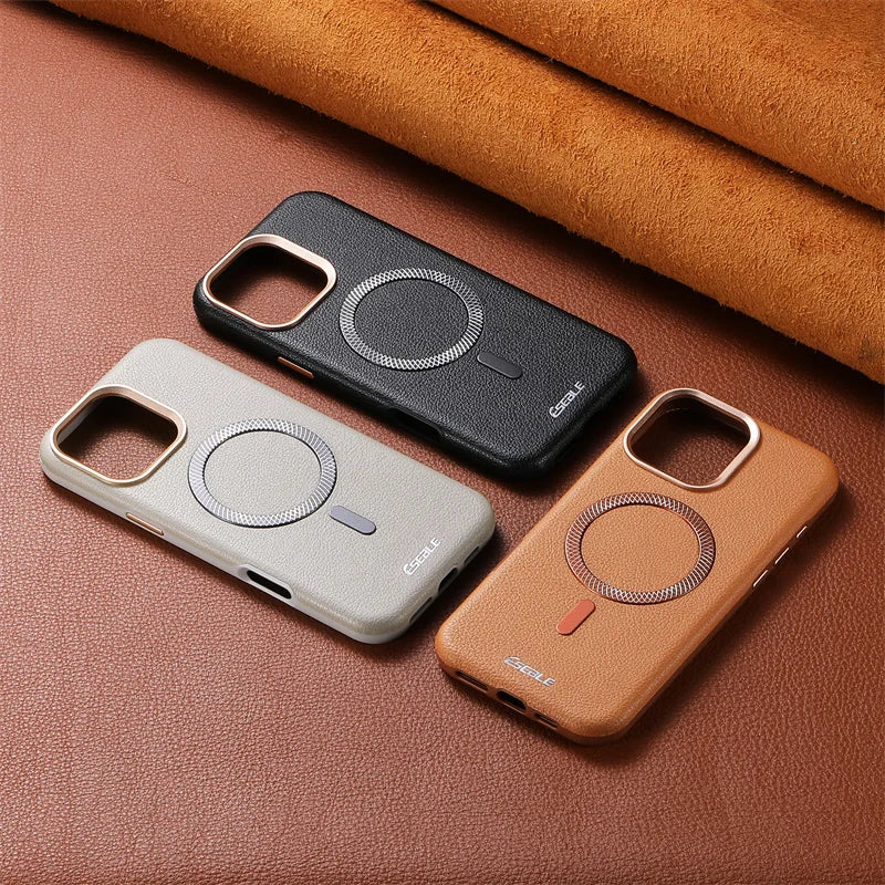 Leather Magnetic For Magsafe Phone Case For iPhone