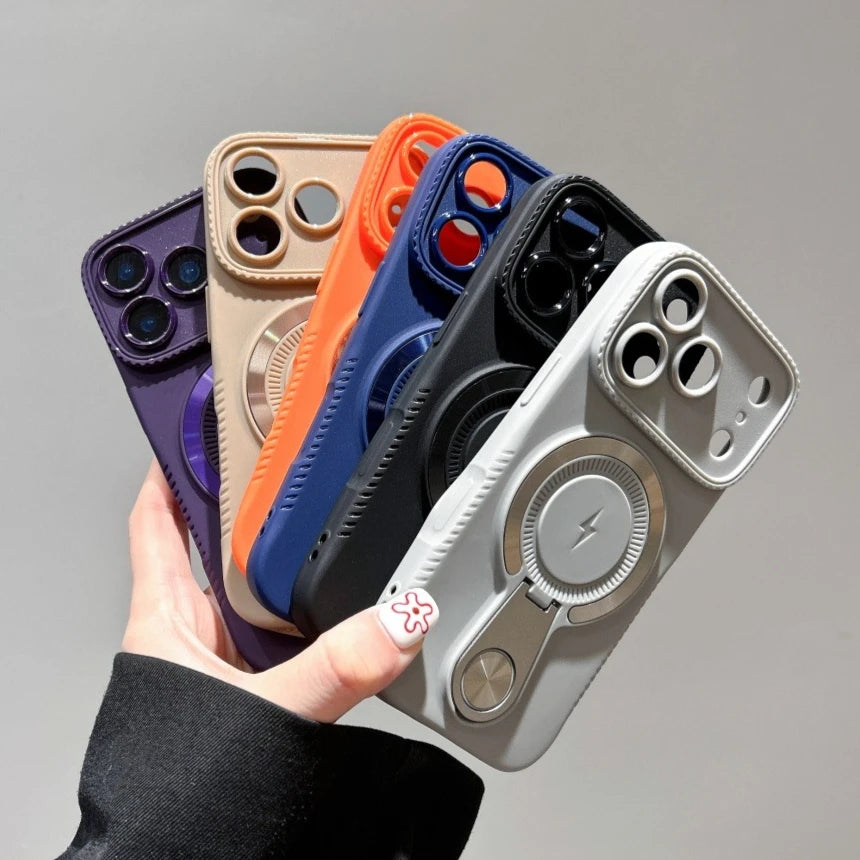 Full-Cover Magnetic Case with Stand Design For iPhone