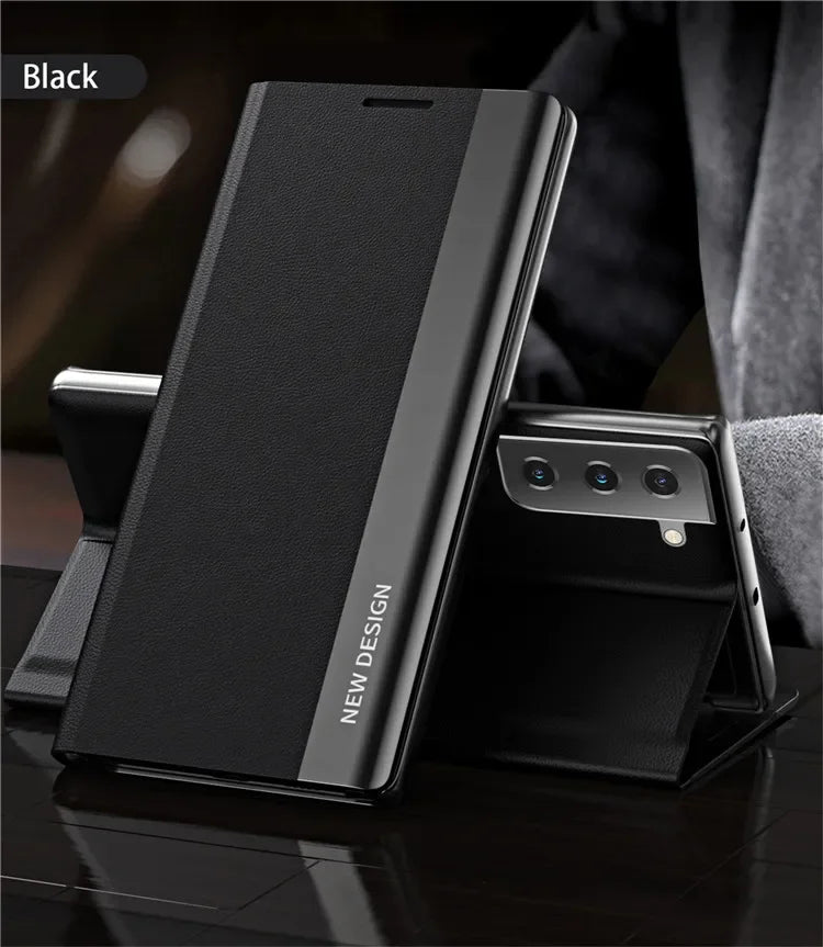 Magnetic Flip Cover Leather Phone Case For Samsung